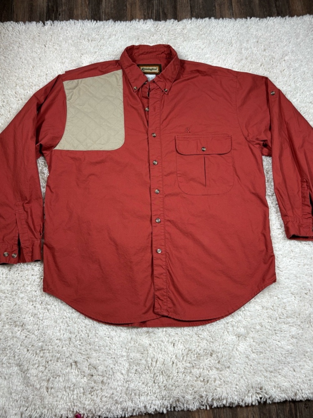 Remington Outdoor Clothing Men’s XL Red Shooting Hunting Shirt Vented Mesh Back
